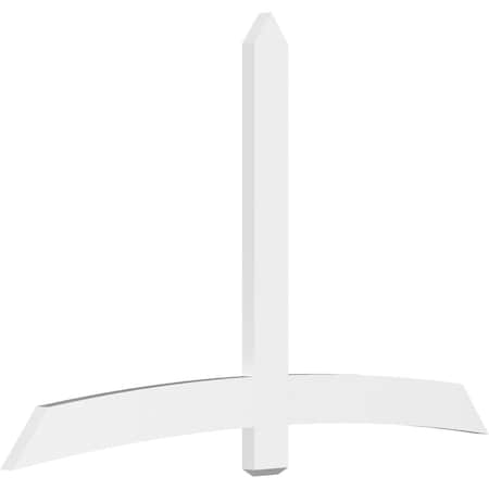 Ekena Millwork Bellingham Architectural Grade PVC Gable Bracket, 84"W x 52 1/2"H x 2"D x 6"F, 15/12 Pitch GBP084X53X0206BEL00